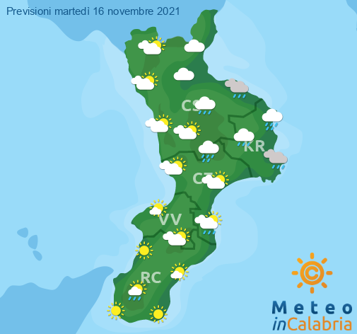 Previsioni Meteo Calabria 16-11-2021
