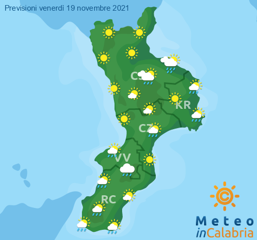 Previsioni Meteo Calabria 19-11-2021