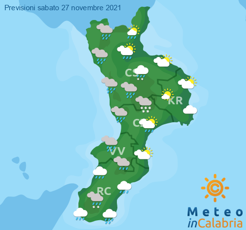 Previsioni Meteo Calabria 27-11-2021