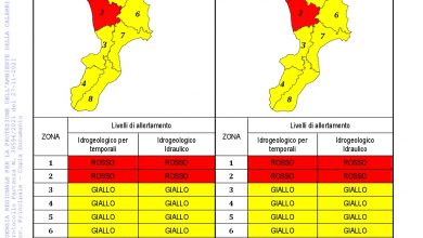 Criticità idrogeologica-idraulica e temporali in Calabria 27-11-2021