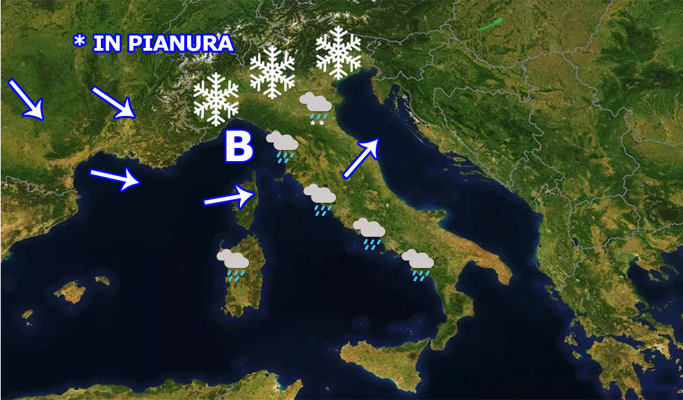 Meteo Italia: possibile neve in pianura per immacolata sul nord