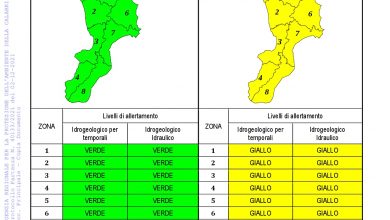 Criticità idrogeologica-idraulica e temporali in Calabria 02-12-2021