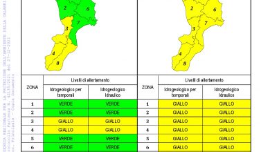 Criticità idrogeologica-idraulica e temporali in Calabria 27-12-2021