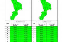 Criticità idrogeologica-idraulica e temporali in Calabria 22-01-2022