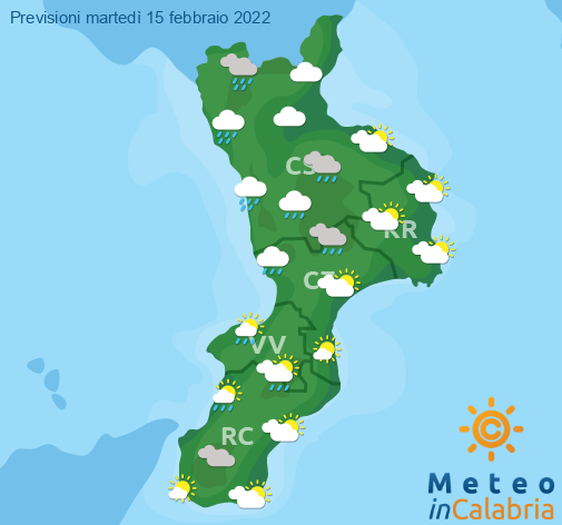 Previsioni Meteo Calabria 15-02-2022