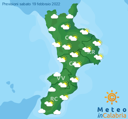 Previsioni Meteo Calabria 19-02-2022
