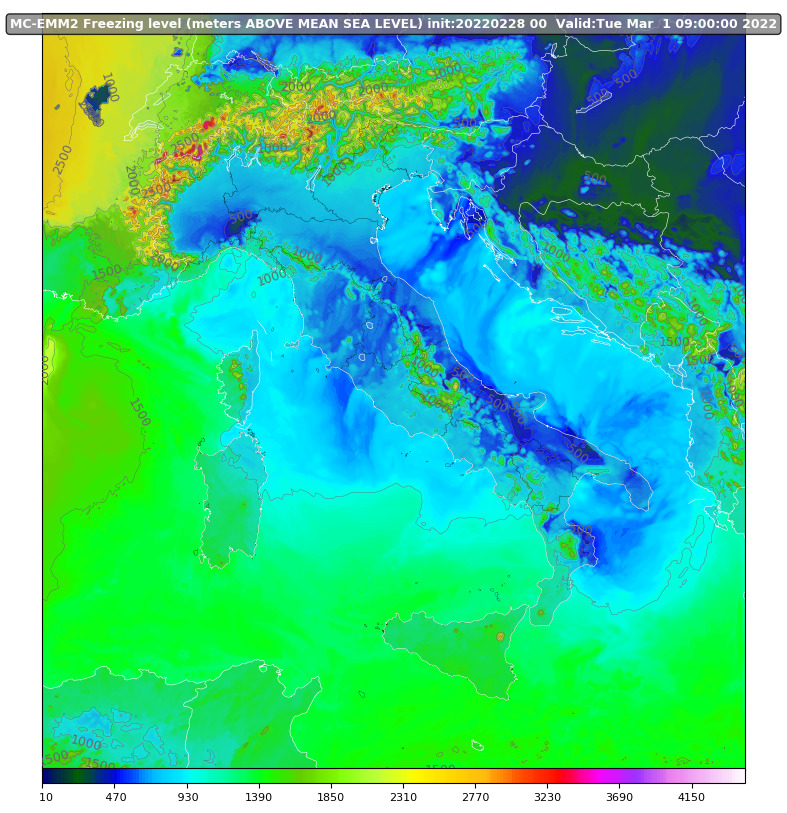 Meteo Italia: Impulso di aria fredda e neve a bassa quota