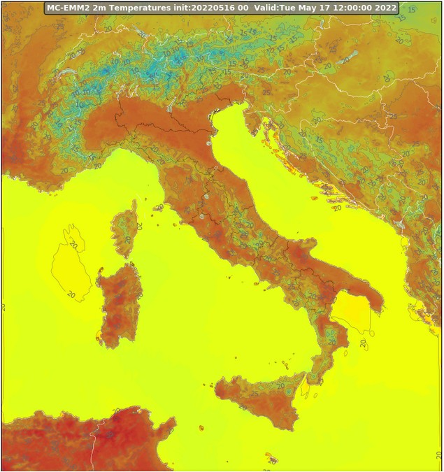 Meteo Italia: caldo in aumento con locale instabilità pomeridiana