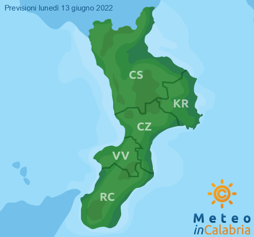 Previsioni Meteo Calabria 13-06-2022