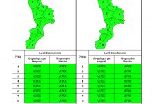 Criticità idrogeologica-idraulica e temporali in Calabria 30-06-2022