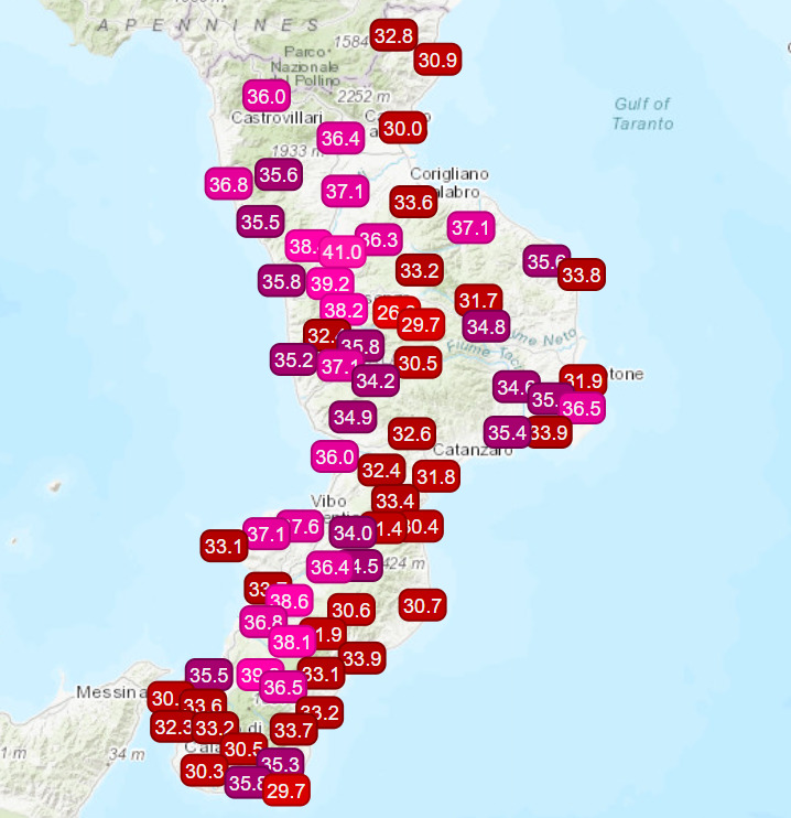 Giornata di caldo intenso in Calabria