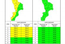 Criticità idrogeologica-idraulica e temporali in Calabria 13-08-2022