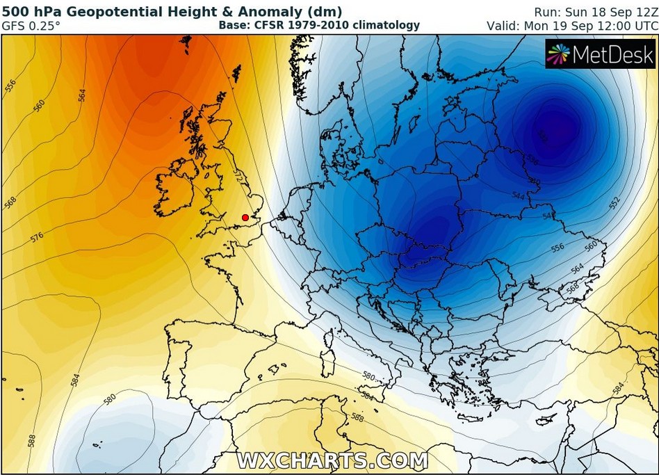 Condizioni soleggiate e temperature nella media