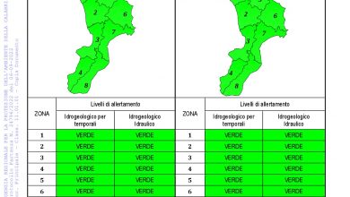 Criticità idrogeologica-idraulica e temporali in Calabria 06-09-2022