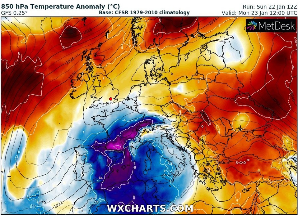 Meteo Italia: vortice ciclonico in azione con pioggia e neve