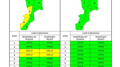 Criticità idrogeologica-idraulica e temporali in Calabria 15-03-2023