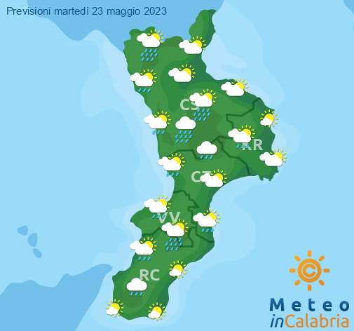 Previsioni Meteo Calabria 23-05-2023