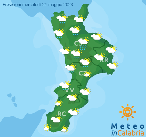 Previsioni Meteo Calabria 24-05-2023