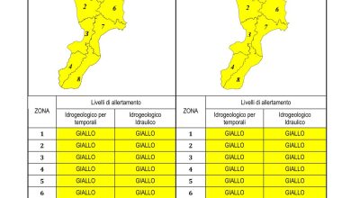 Criticità idrogeologica-idraulica e temporali in Calabria 02-06-2023
