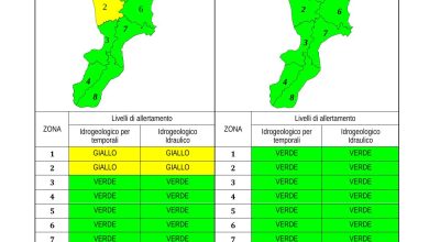 Criticità idrogeologica-idraulica e temporali in Calabria 22-08-2023
