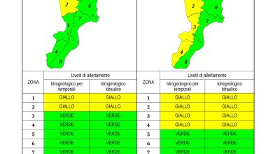 Criticità idrogeologica-idraulica e temporali in Calabria 28-08-2023