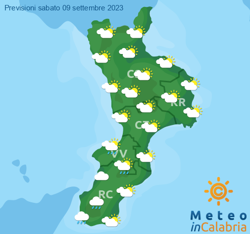 Previsioni Meteo Calabria 09-09-2023