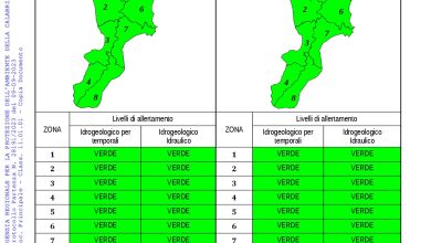 Criticità idrogeologica-idraulica e temporali in Calabria 09-09-2023
