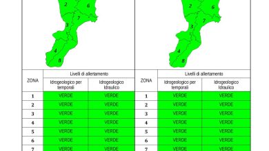 Criticità idrogeologica-idraulica e temporali in Calabria 20-09-2023