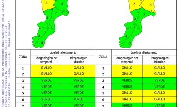 Criticità idrogeologica-idraulica e temporali in Calabria 16-10-2023