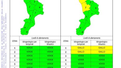 Criticità idrogeologica-idraulica e temporali in Calabria 26-11-2023
