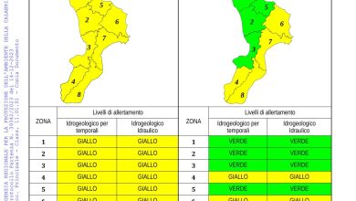 Criticità idrogeologica-idraulica e temporali in Calabria 14-12-2023